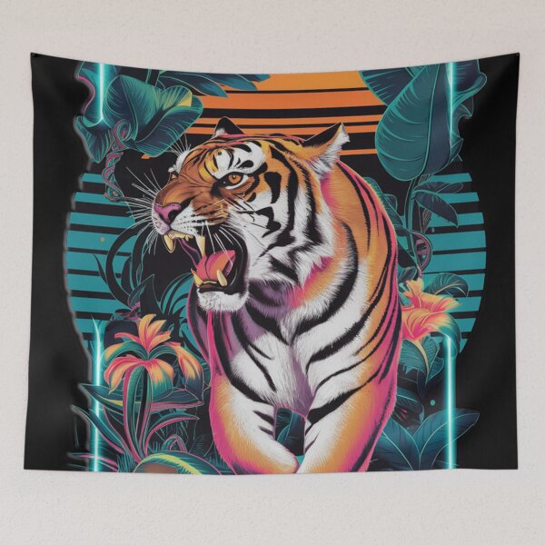 Item preview, Retro Jungle Fury: The Roaring Tiger designed and sold by Exodoi.