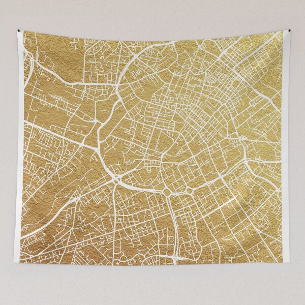 Item preview, Gold Manchester map designed and sold by dairinne.