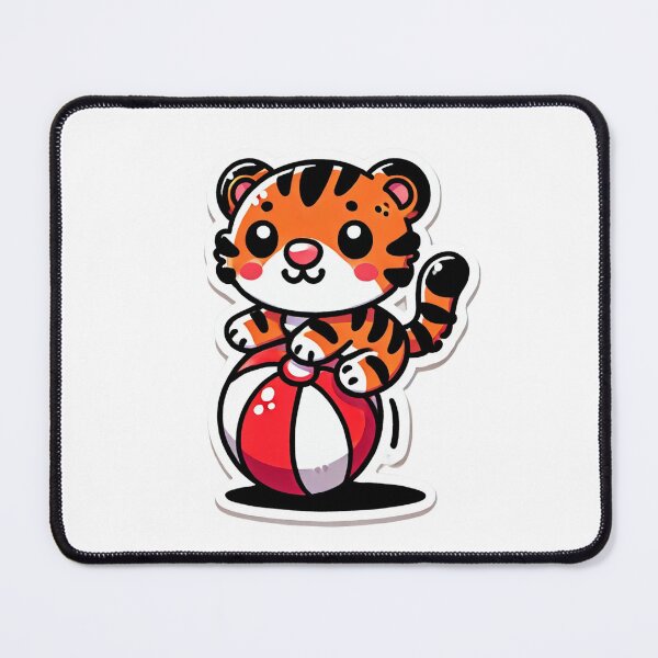 Item preview, Chibi tiger balancing on a ball designed and sold by LuzCobal.