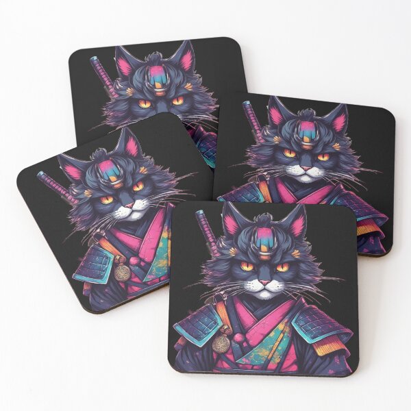 Item preview, Samurai Cat, Feline Warrior, Catana, Kawaii designed and sold by Burn-Ego.