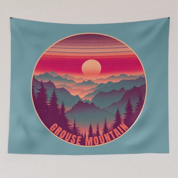 Item preview, Grouse Mountain Vintage Sunset designed and sold by BassHeadMomma.