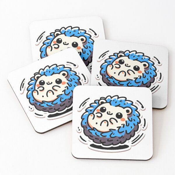 Item preview, Chibi hedgehog rolling into a ball designed and sold by LuzCobal.