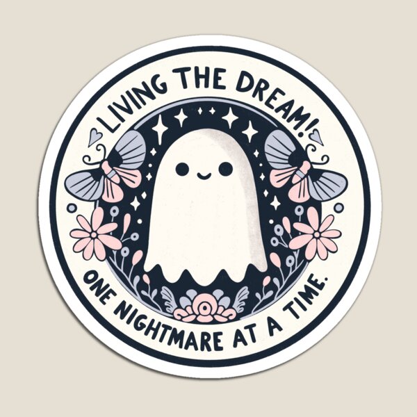 Artikel-Vorschau von Living the dream - cute ghost, designt und verkauft von Itouchedabee.