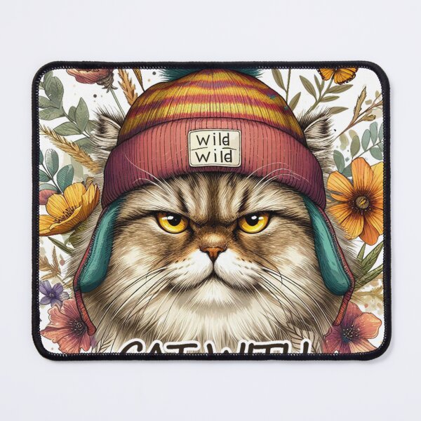 Item preview, Cat with Native Plants designed and sold by erkinmaddison.
