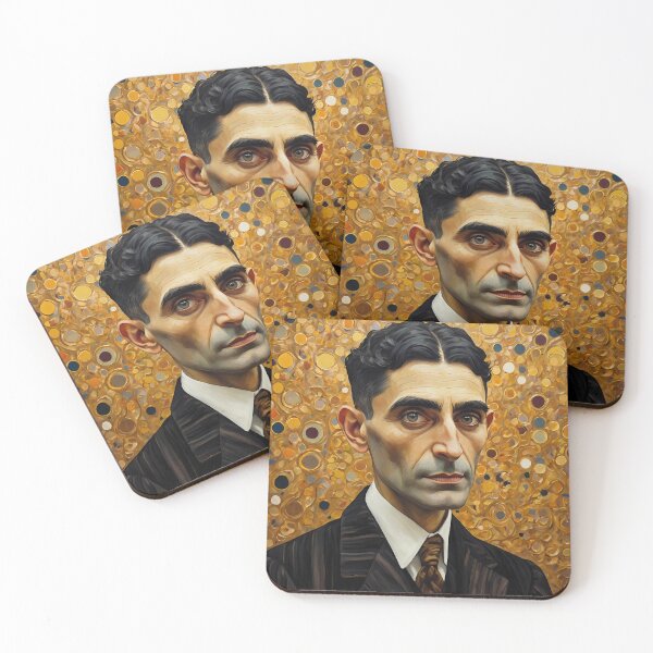 Item preview, Franz Kafka as Gustav Klimt Style Oil Painting designed and sold by OzzFrequency.