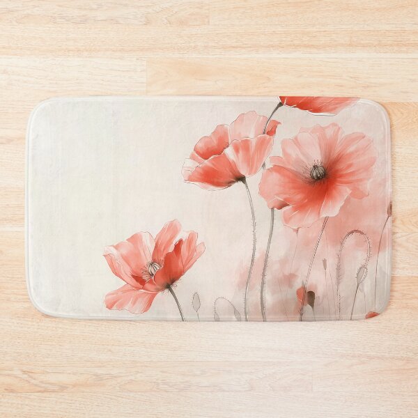 Artikelvorschau, Rote Mohnblumen minimalistische Aquarellmalerei #1 entworfen und verkauft von NatureSight.