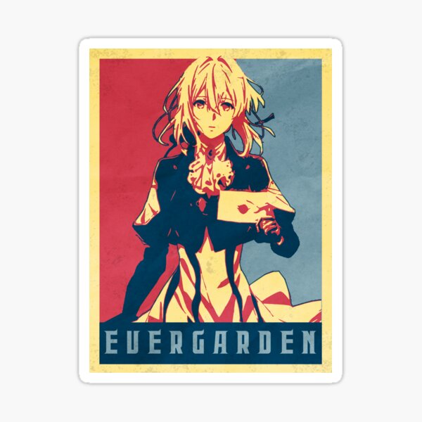 Violet Evergarden - Political Anime Poster Shirt Sticker