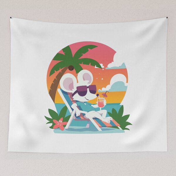 Item preview, Mouse's Beach Day: Relaxing and Sipping in the Sun designed and sold by ImprintEmporium.