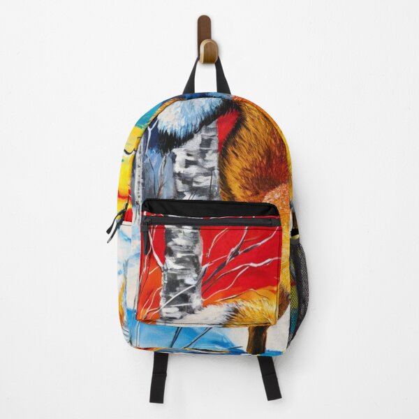 Item preview, Fox Portrait. Winter season, snowy fox, vintage fox, fox painting, Paul Gauguin style designed and sold by FoxVibes.