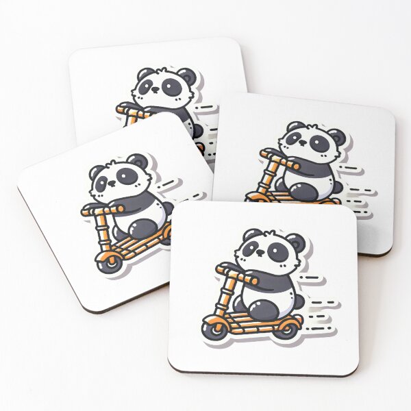 Artikelvorschau, Chibi-Panda fährt auf einem Bambusroller entworfen und verkauft von LuzCobal.