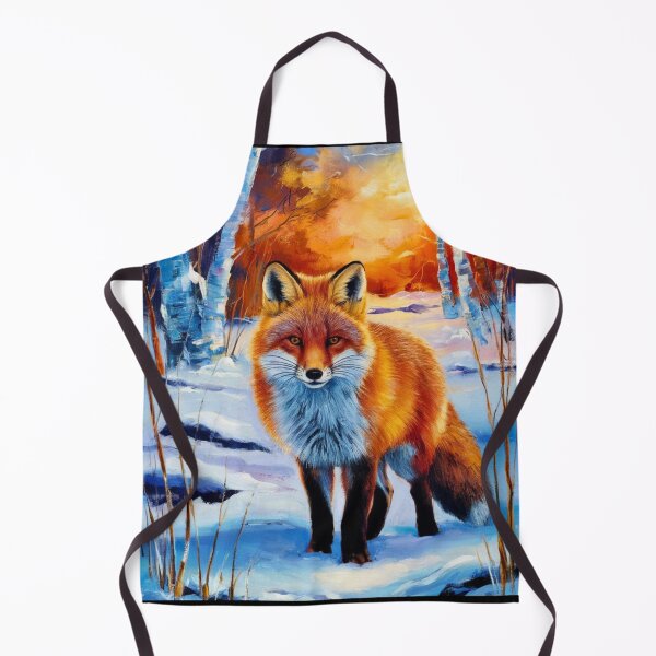 Artikelvorschau, Fuchs-Porträt. Wintersaison, Schneefuchs, Vintage-Fuchs, Fuchs-Malerei, Paul Gauguin-Stil entworfen und verkauft von FoxVibes.