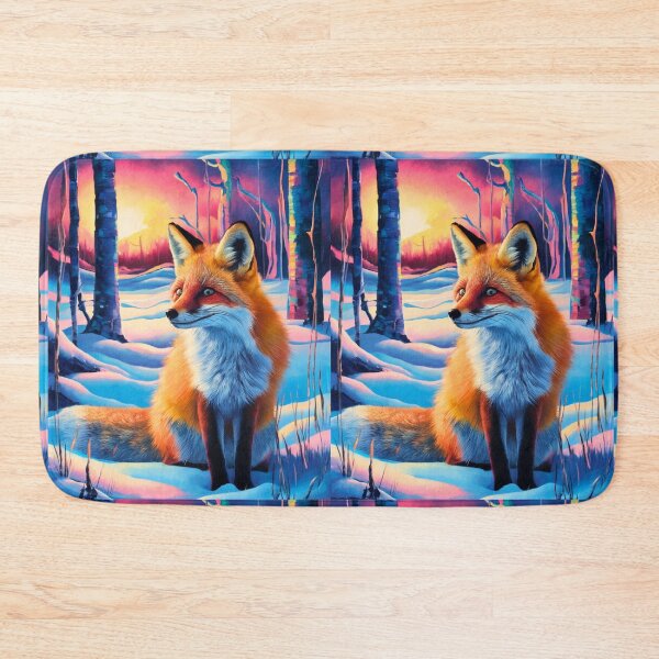 Artikelvorschau, Fuchs-Porträt. Wintersaison, Schneefuchs, Vintage-Fuchs, Fuchs-Malerei, Paul Gauguin-Stil entworfen und verkauft von FoxVibes.