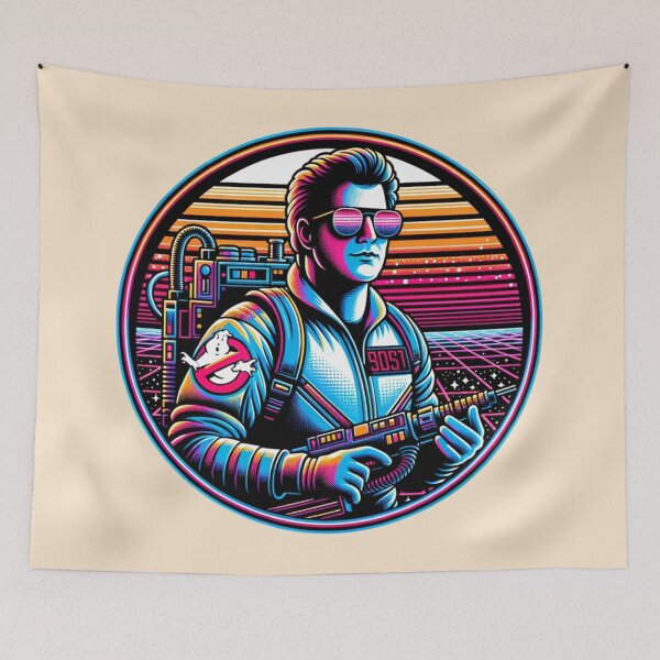 Item preview, Synthwave Retro Ghostbuster Fusion designed and sold by BassHeadMomma.