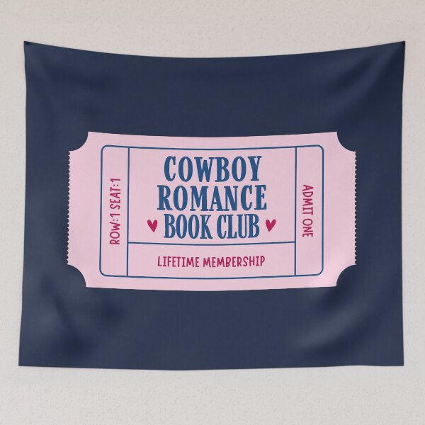 Item preview, Cowboy romance book club ticket - pink designed and sold by Neadoodles.