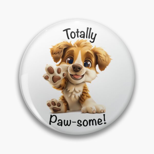 Item preview, Totally Paw-some Cute Dog Holding It's Paw Up designed and sold by Wormy-23.