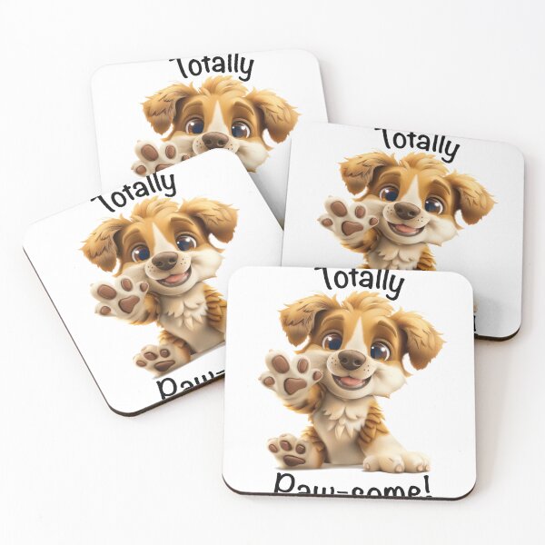 Item preview, Totally Paw-some Cute Dog Holding It's Paw Up designed and sold by Wormy-23.