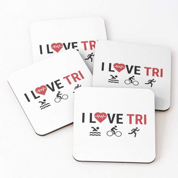 Item preview, I Love TRI. Gift idea for Triathlete designed and sold by jimagine.