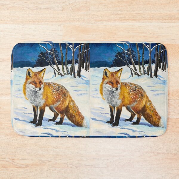 Artikelvorschau, Fuchs-Porträt. Wintersaison, Schneefuchs, Vintage-Fuchs, Fuchs-Malerei, Paul Gauguin-Stil entworfen und verkauft von FoxVibes.