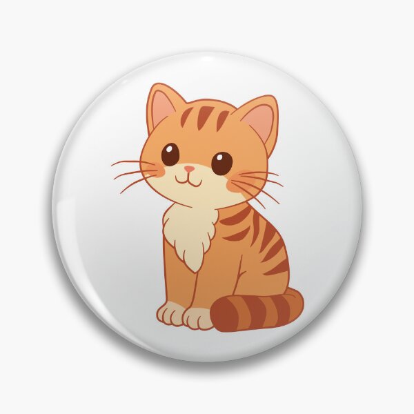 Item preview, Orange striped sitting cat - AA0062 designed and sold by LionsHut.