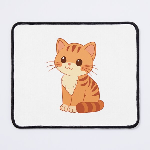Item preview, Orange striped sitting cat - AA0062 designed and sold by LionsHut.