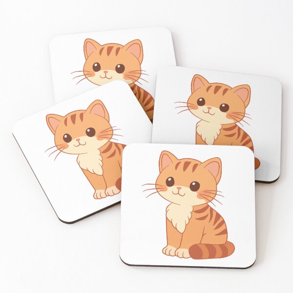 Item preview, Orange striped sitting cat - AA0062 designed and sold by LionsHut.