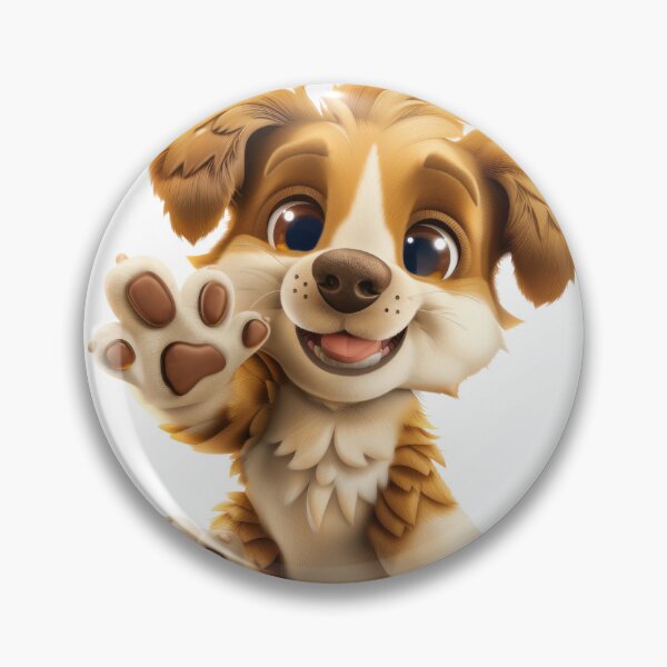 Item preview, Paw-sitive Vibes Only Cute Brown Dog, holding it's paw up designed and sold by Wormy-23.