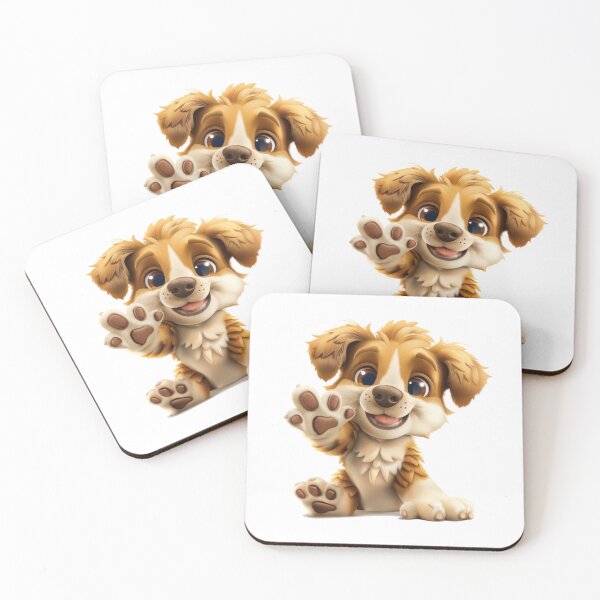 Item preview, Paw-sitive Vibes Only Cute Brown Dog, holding it's paw up designed and sold by Wormy-23.