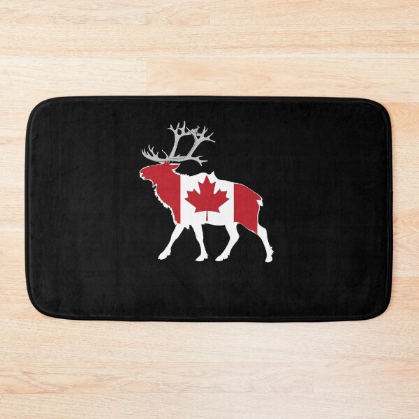 Item preview, Maple Leaf Patriotic Caribou Canada Flag  designed and sold by Smix Pixels.