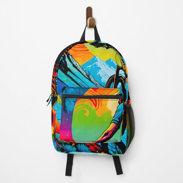 Item preview, Valley Descent: MTB Rider Toward the Sunset designed and sold by GrizzlyCollective.