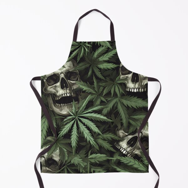 Item preview, “Nocturnal Jungle: Skulls and Cannabis Leaves” designed and sold by Art-Vortex-fr.