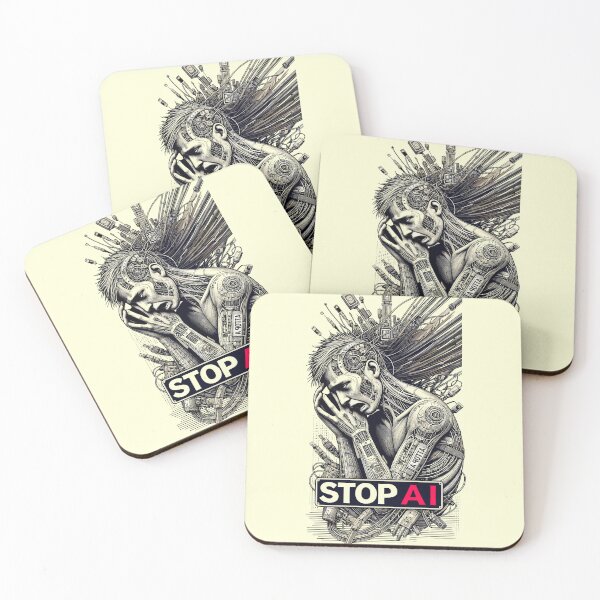 Item preview, Stop AI: A Cry for Humanity designed and sold by SerhiiArt.