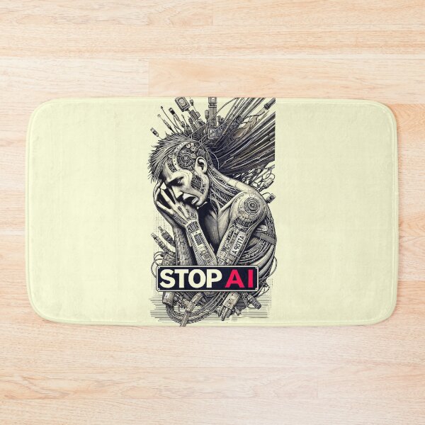 Item preview, Stop AI: A Cry for Humanity designed and sold by SerhiiArt.