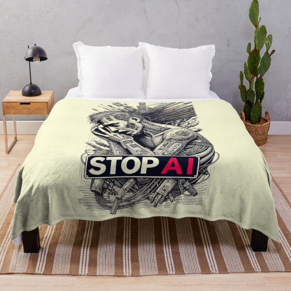 Item preview, Stop AI: A Cry for Humanity designed and sold by SerhiiArt.