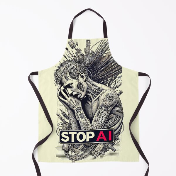 Item preview, Stop AI: A Cry for Humanity designed and sold by SerhiiArt.