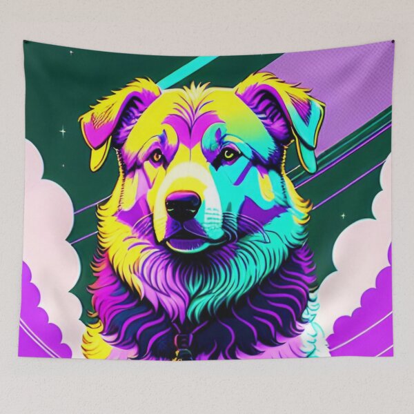Item preview, dog, drawing, art, multicolored designed and sold by DonnaBlankaArt.