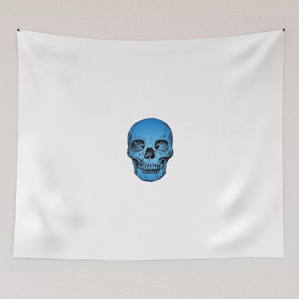 Item preview, skull blue skeleton symbol bone head designed and sold by DhevRange.
