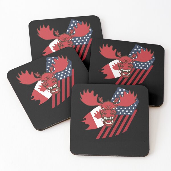 Item preview,  Maple Leaf Patriotic Moose Canada USA Flag  designed and sold by Smix Pixels.