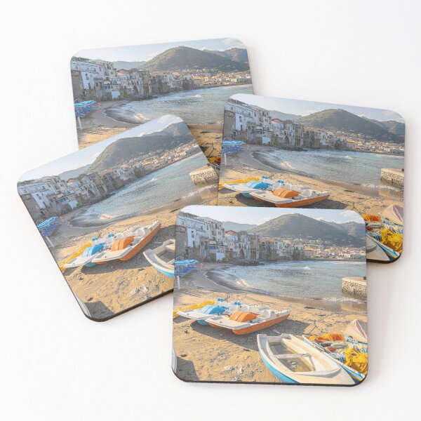 Item preview, Italy. Sicily. Cefalu. Waterfront. Boats. designed and sold by vadim19.