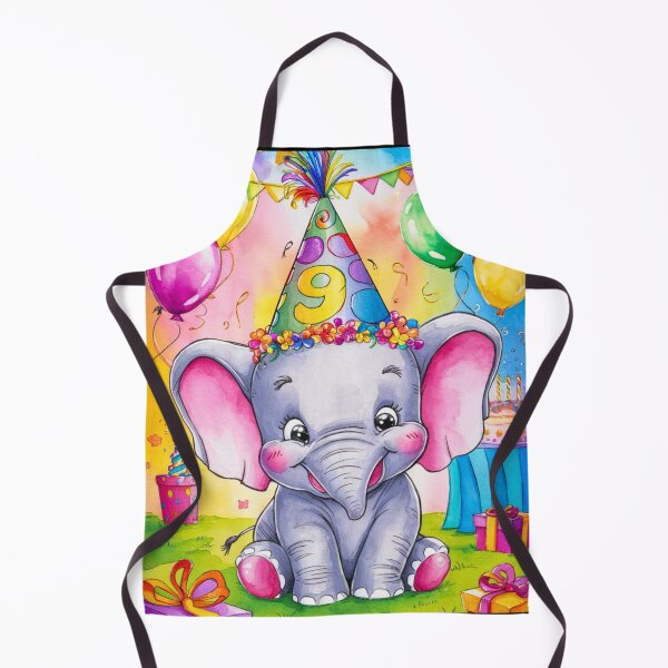 Artikelvorschau, Geburtstagselefant. Geburtstagsfeier, süßer Elefant, Partytier, kleiner Elefant, bunter Elefant, Elefantenzeichnung entworfen und verkauft von ElephantVibes.