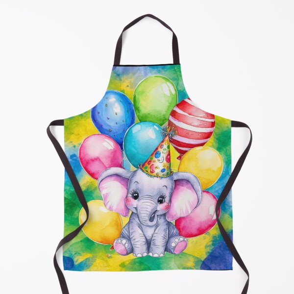 Artikelvorschau, Geburtstagselefant. Geburtstagsfeier, süßer Elefant, Partytier, kleiner Elefant, bunter Elefant, Elefantenzeichnung entworfen und verkauft von ElephantVibes.