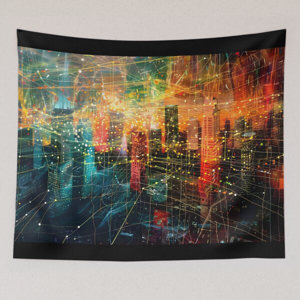Item preview, Dreamscape Strings: Surreal 3D Cityscapes designed and sold by AI-Only Creations.