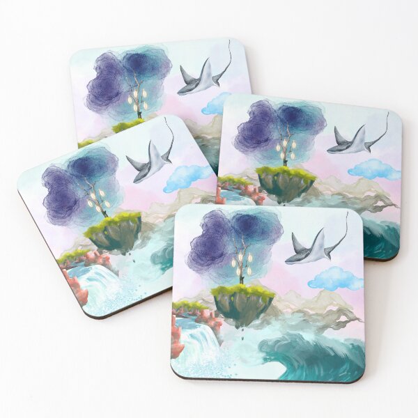 Item preview, Great Wave and Floating Islands designed and sold by WildWoodlandWitch.