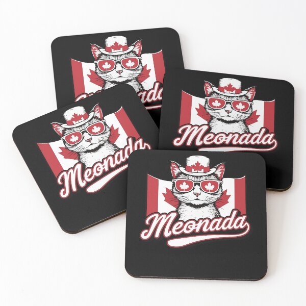 Item preview, Meonada Maple Leaf Patriotic Cat Sunglasses Canada Flag  designed and sold by Smix Pixels.
