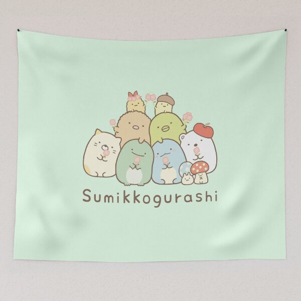 Item preview, Charming Sumikko Gurashi Group - Adorable Japanese Kawaii Characters in Cute Cartoon Design for Fans and Collectors designed and sold by FebricFusion.