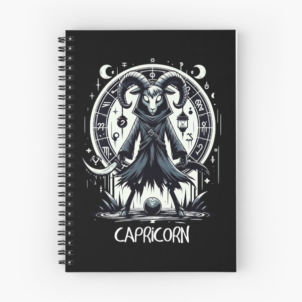 Item preview, Signo del zodiaco Capricornio de dibujos animados oscuros: diseño enigmático de cabra designed and sold by shypixels.