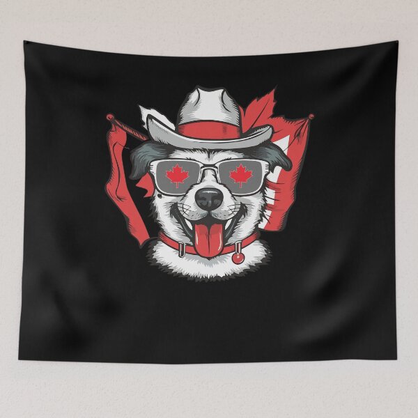 Item preview, Maple Leaf Patriotic Canadian Dog Sunglasses Canada Flag  designed and sold by Smix Pixels.