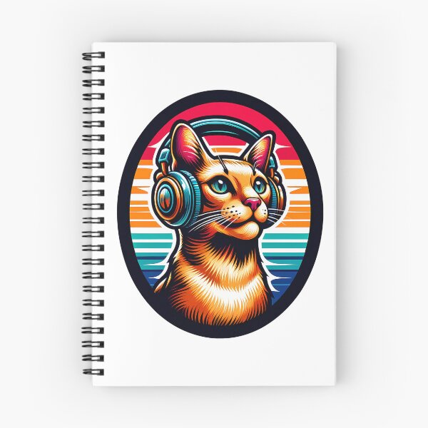 Item preview, Egyptian Mau Cat with Earplugs Listening to Music T-Shirt designed and sold by EnchantSticks.