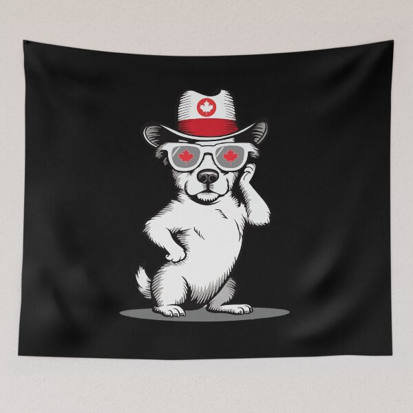 Item preview, Maple Leaf Patriotic Canadian Dog Sunglasses Canada Flag  designed and sold by Smix Pixels.