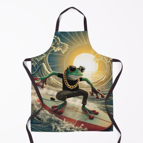 Item preview, Surfing frog. designed and sold by MyHappyArtShop.