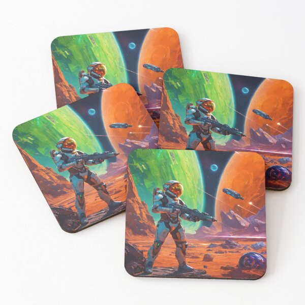Item preview, A space warrior on a planet.  designed and sold by JoraArt.